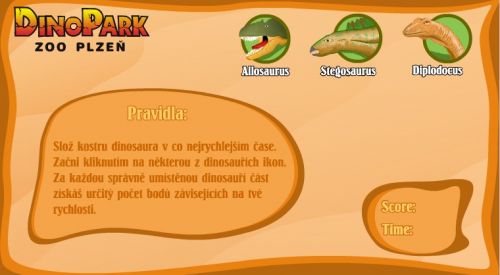 Dinopark &ndash; design a programov&aacute;n&iacute; flash hry