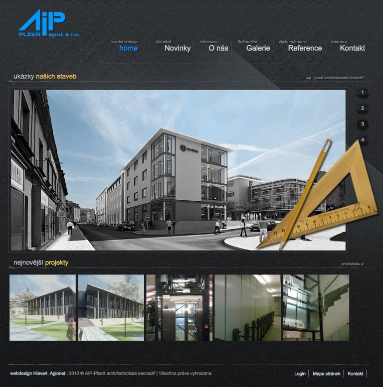 AIP Plzeň – projektantský web