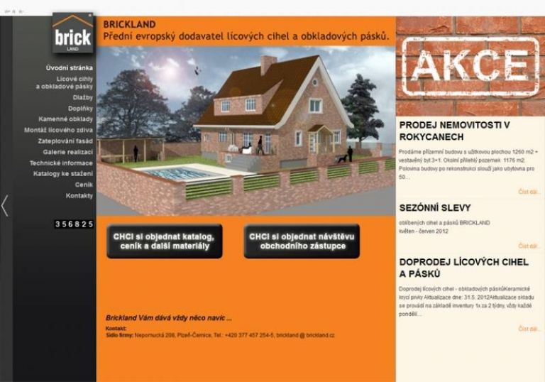 Brickland Plzeň – webdesign