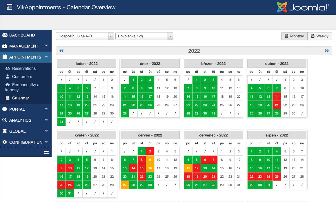 rezervacni system rybnik 04 administrace kalendar