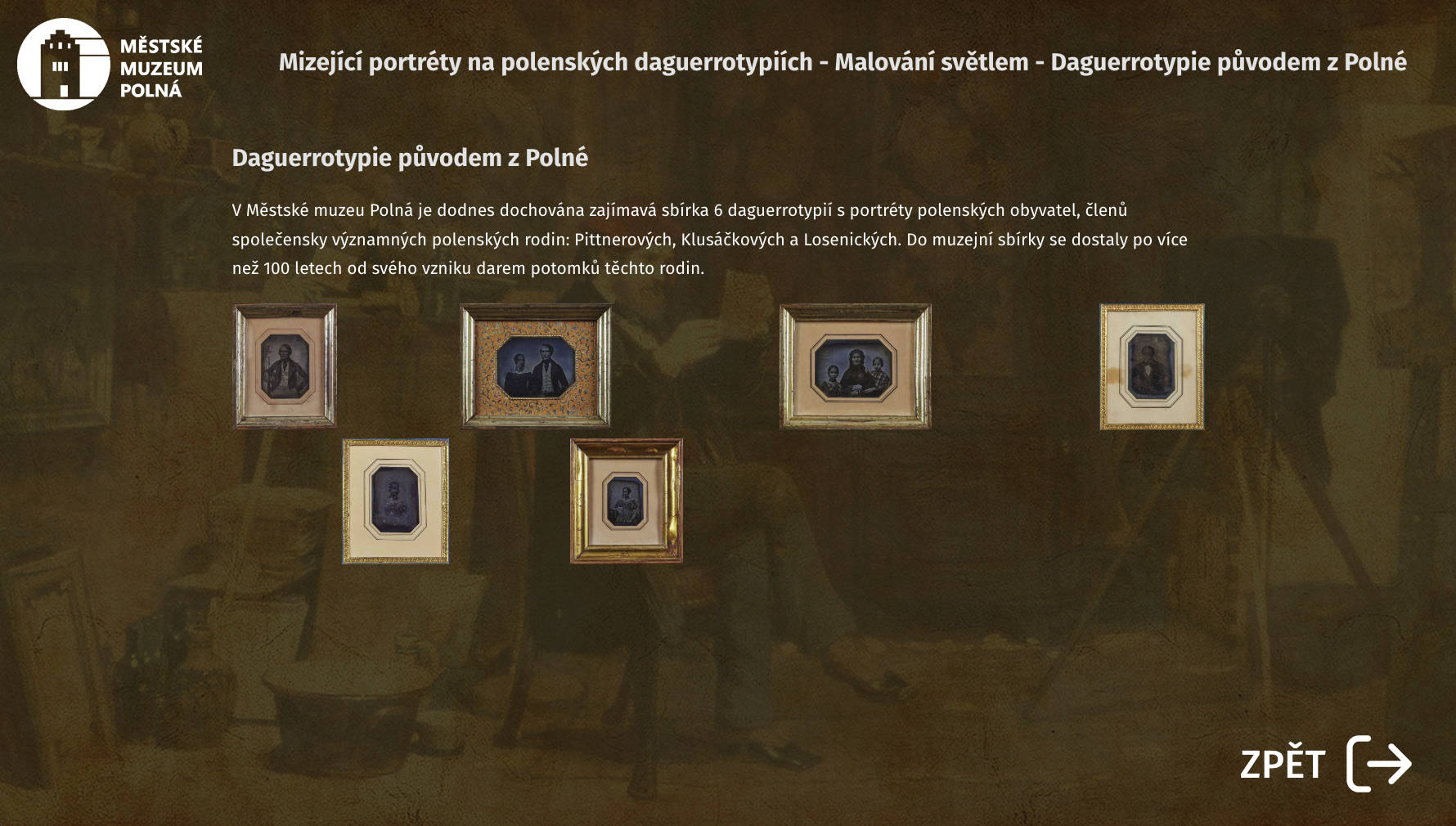 Dotyková prezentace pro muzeum