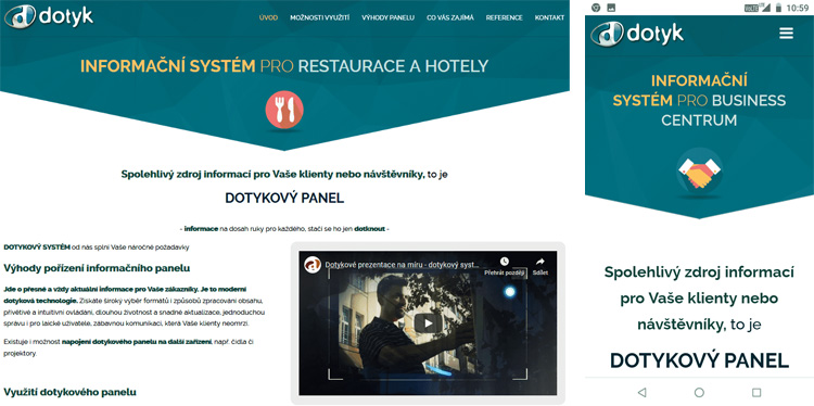 Responzivní webdesign - dotykovy panel_Screenshots