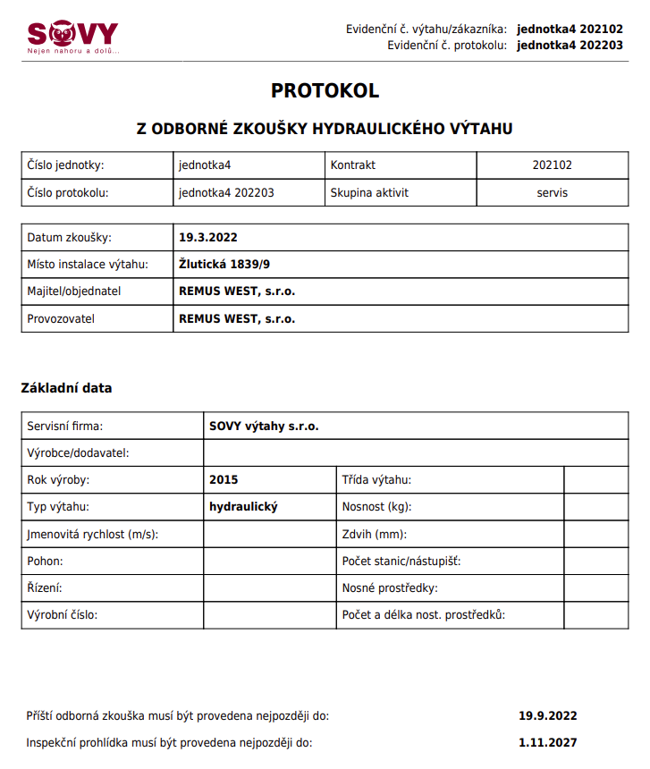 sovy vytahy aplikace servis 04