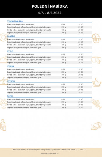 poledni menu generovane online