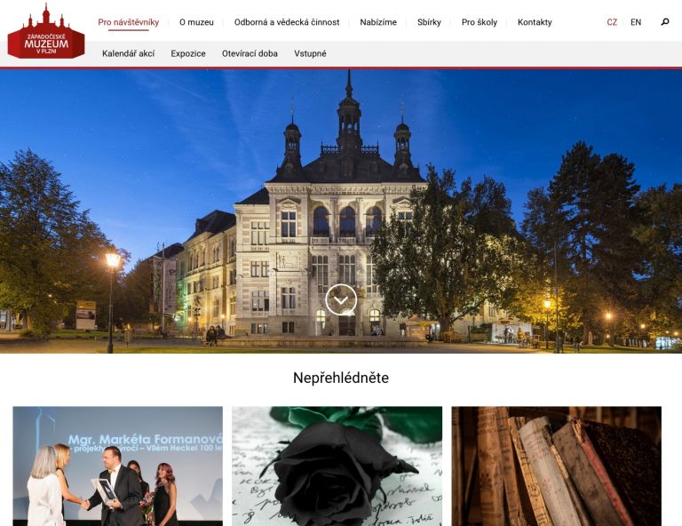 Západočeské muzeum  v Plzni – nové webstránky