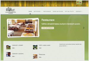 U-mlyna.cz - webové stránky pro ubytovací zařízení