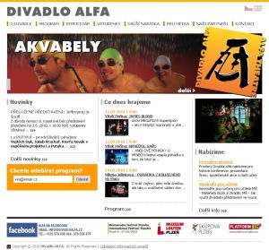 Divadlo ALFA – redesign webu 2012