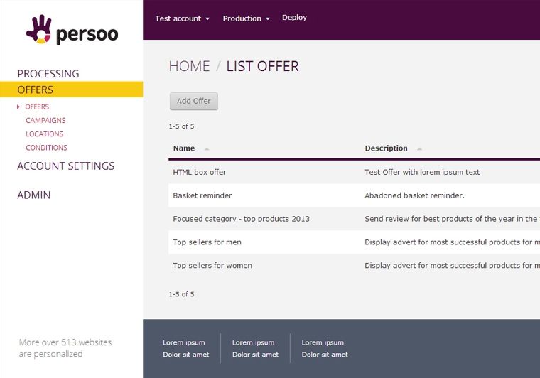 Persoo – design webové aplikace