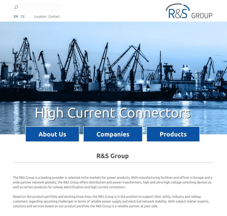 RS Group - firemní web švýcarské společnosti