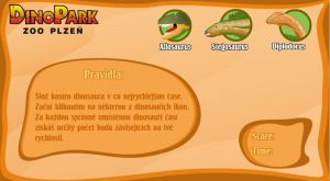 Dinopark – design a programování flash hry