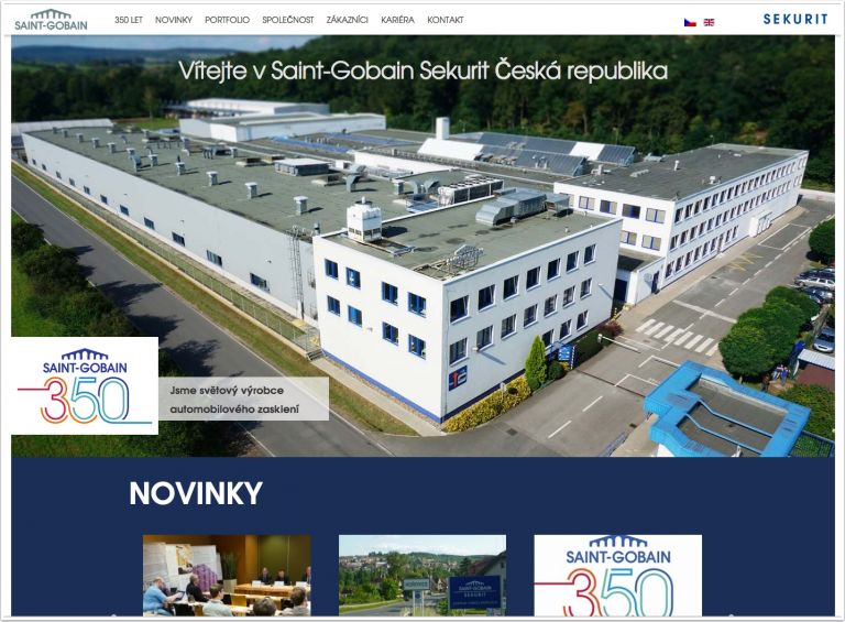 Saint-gobain-sekurit.cz - firemní web prezentace