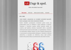 AK Ungr &amp; spol. - jednoduchý web