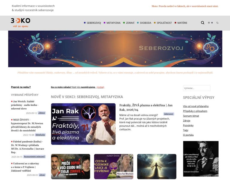 3oko.cz – zpravodajský portál seberozvoje