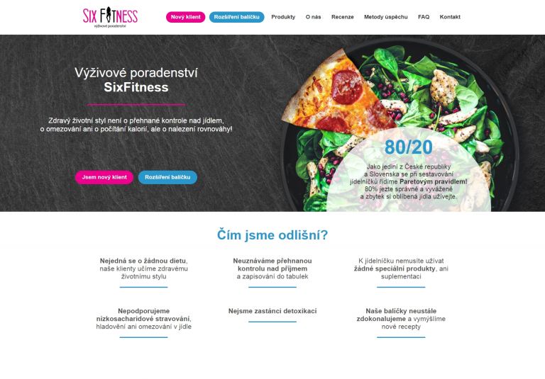 SixFitness – design webu