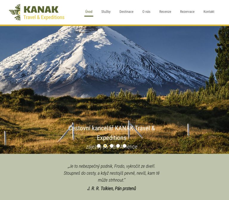 Kanak Travel – web peruánské cestovky