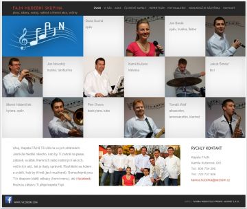 FAJN kapela – tvorba webu hudební skupiny 2014