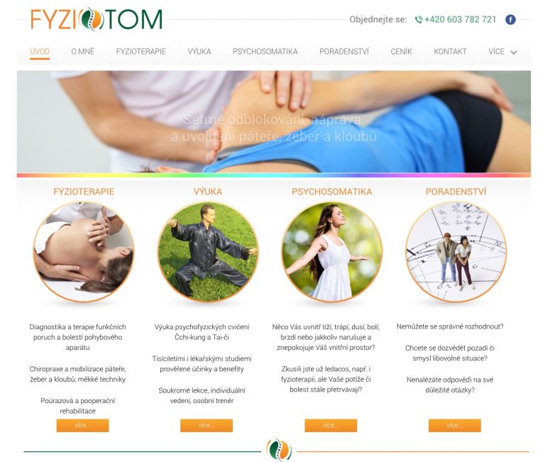 FYZIOTOM – svěží webové stránky věnované zdraví