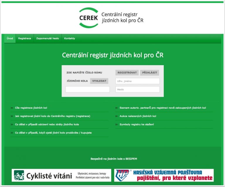 Programování internetové aplikace CEREK.cz