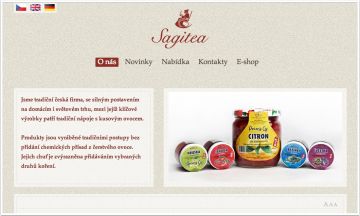 Sagitea webové stránky 2012