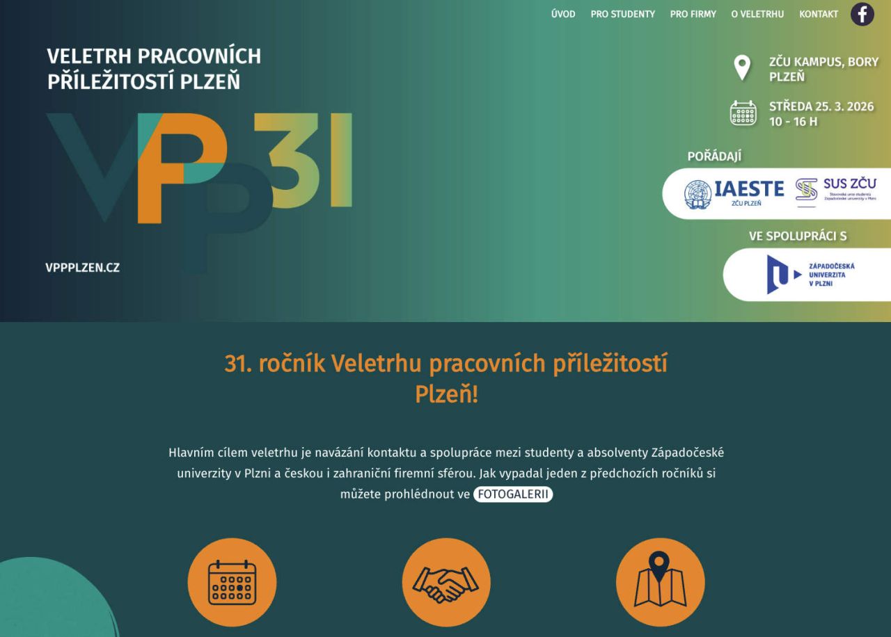 31. ročník vppplzen.cz – redesign 2026