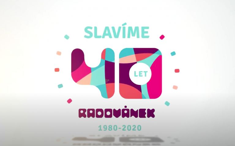 Radovánek oslava 40 let – logo videoanimace