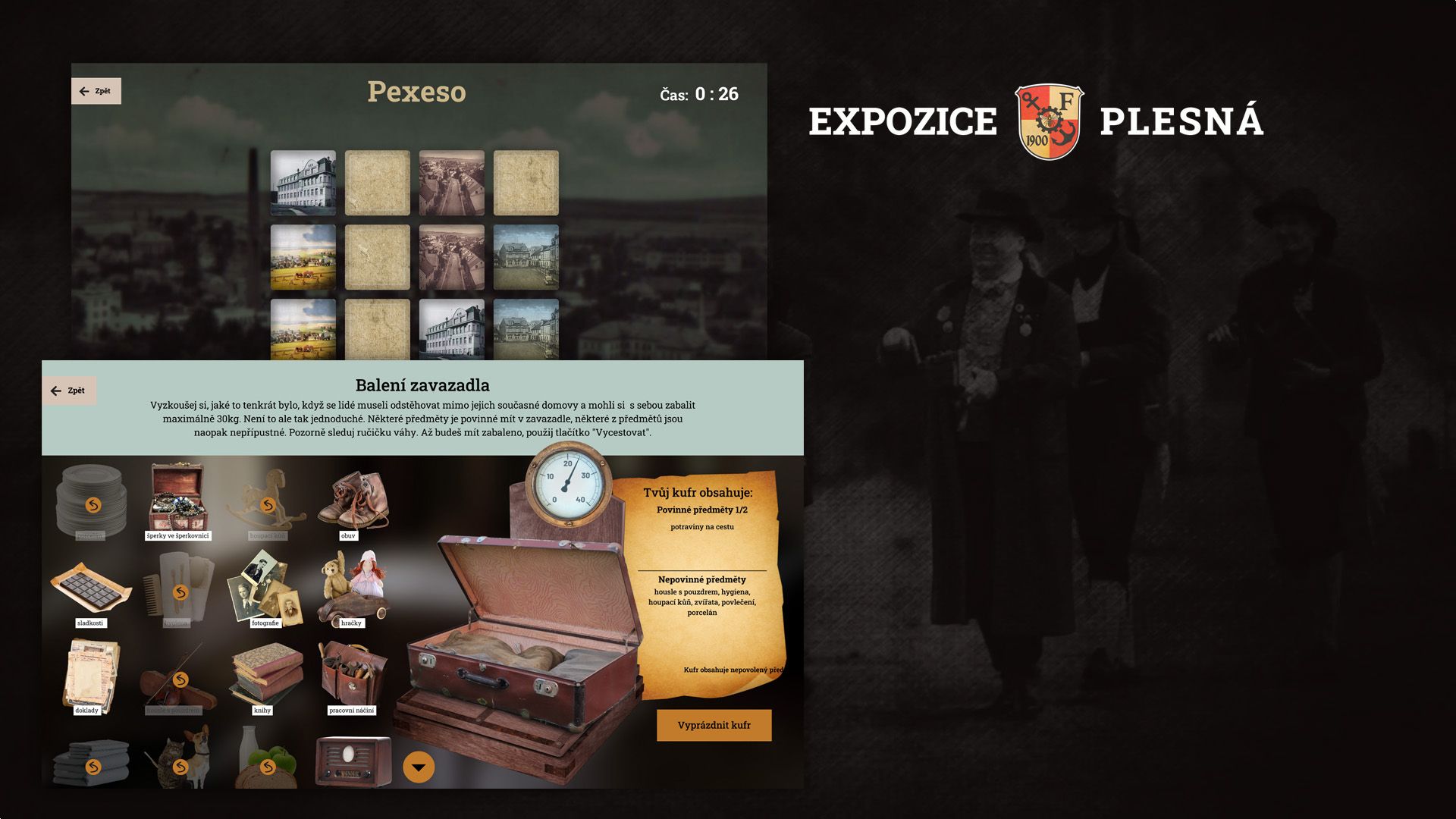 Muzeum Plesná - tvorba interaktivní prezentace pro dotykové kiosky